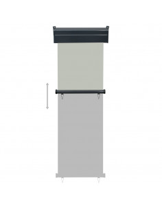 Tendalino Laterale per Balcone 65x250 cm Grigio