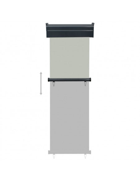 Tendalino Laterale per Balcone 65x250 cm Grigio