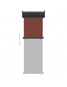 Tendalino Laterale per Balcone 65x250 cm Marrone