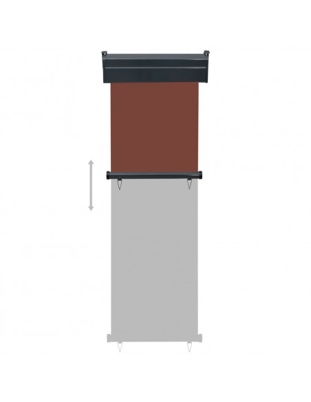 Tendalino Laterale per Balcone 65x250 cm Marrone