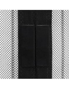 Tende Antimosche 2 pz per Porte con Magneti Nere 220x130 cm