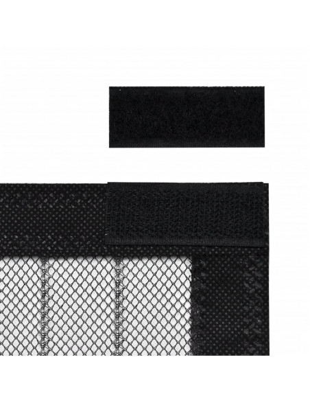 Tende Antimosche per Porta 2 pz 210 x 100 cm 2pz Magneti Nera
