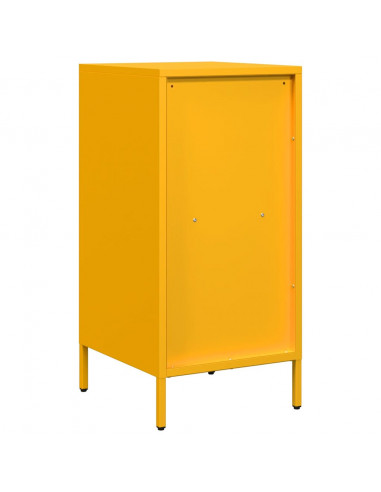 Credenza Giallo Senape 35x39x73,5 cm Acciaio Laminato a Freddo