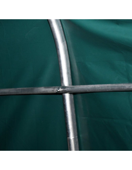 Tendone Bestiame Rimovibile PVC 550 g/m² 3,3x8 m Verde Scuro