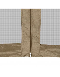 Tendone Esagono Pop-Up Pareti Laterali 3,6x3,1m Tortora 220g/m²