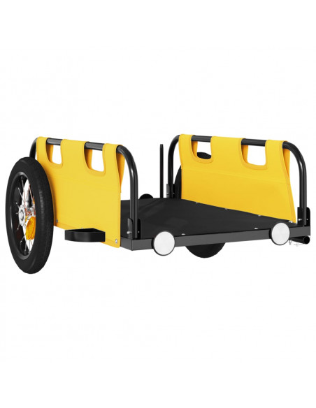 Rimorchio da Bici Giallo Oxford e Ferro