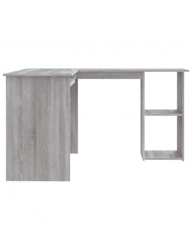 Scrivania Angolare Grigio Sonoma 120x140x75cm Legno Multistrato