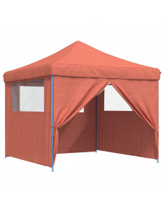 Tendone per Feste Pieghevole Pop-Up con 4 Pareti Terracotta