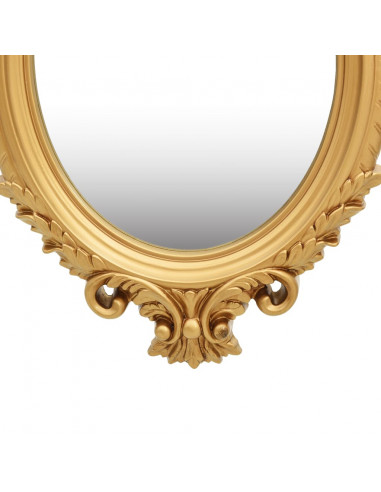 Specchio da Parete Stile Castello 56x76 cm Oro