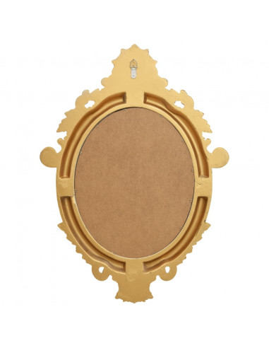 Specchio da Parete Stile Castello 56x76 cm Oro