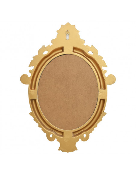 Specchio da Parete Stile Castello 56x76 cm Oro