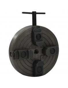 Mandrino in Legno a 4 Ganasce M18 in Acciaio Nero 150x63 mm 2