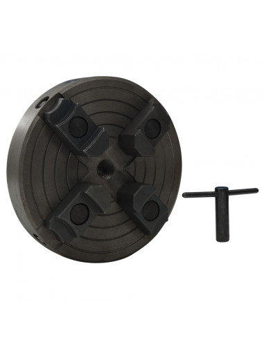 Mandrino in Legno a 4 Ganasce M18 in Acciaio Nero 150x63 mm