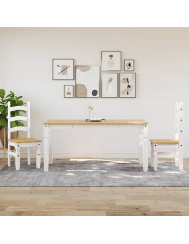 Tavolo da Pranzo Corona 160x80x75 cm in Legno Massello di Pino