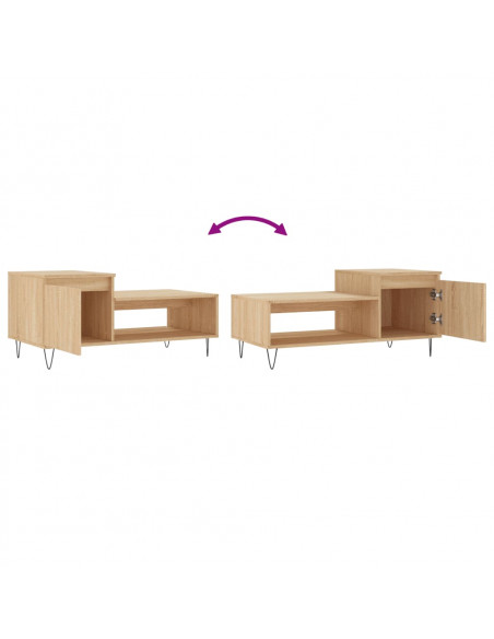 Tavolino da Salotto Rovere Sonoma 100x50x45cm Legno Multistrato