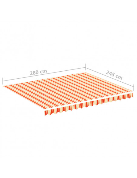 Tessuto di Ricambio per Tenda da Sole Giallo e Arancio 3x2,5 m