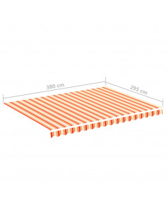 Tessuto di Ricambio per Tenda da Sole Giallo e Arancio 4x3 m