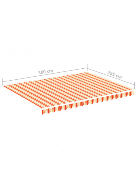 Tessuto di Ricambio per Tenda da Sole Giallo e Arancio 4x3 m