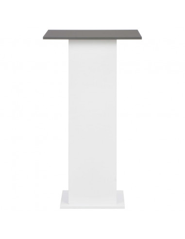 Tavolo da Bar Bianco e Grigio Antracite 60x60x110 cm