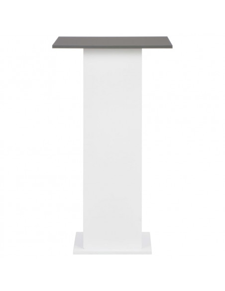 Tavolo da Bar Bianco e Grigio Antracite 60x60x110 cm