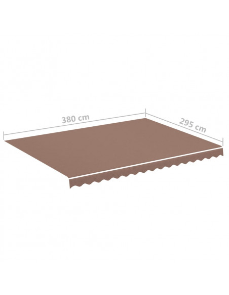 Tessuto di Ricambio per Tenda da Sole Marrone 4x3 m