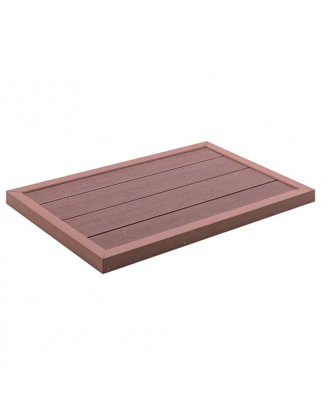 Pedana per Doccia Solare Marrone 101x63x5,5 cm in WPC