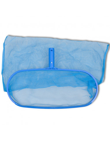 Set pulizia piscina spazzola 2 schiumatoi foglie 1 palo telescopico