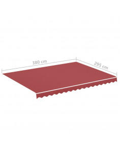 Tessuto di Ricambio per Tenda da Sole Rosso Borgogna 4x3 m