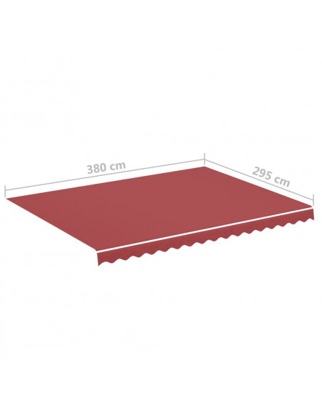 Tessuto di Ricambio per Tenda da Sole Rosso Borgogna 4x3 m