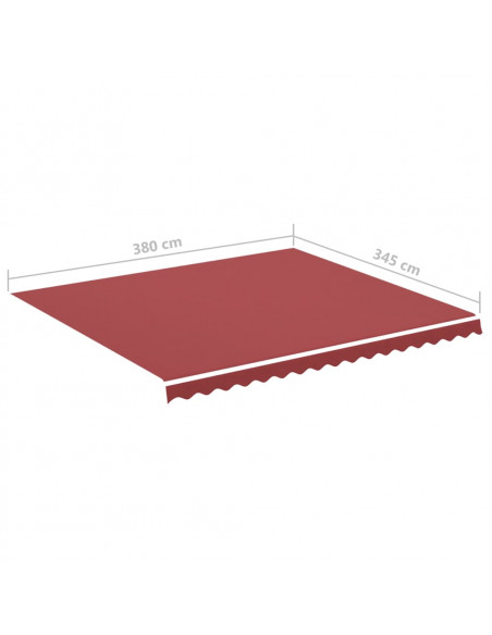 Tessuto di Ricambio per Tenda da Sole Rosso Borgogna 4x3,5 m