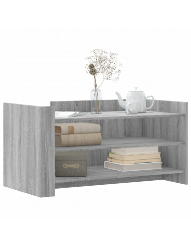 Tavolino Salotto Grigio Sonoma 100x50x50 cm Legno Multistrato