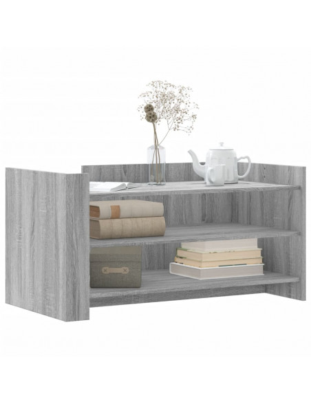 Tavolino Salotto Grigio Sonoma 100x50x50 cm Legno Multistrato