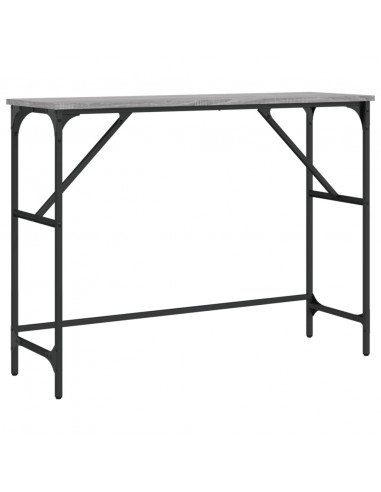 Tavolo Consolle Grigio Sonoma 100x32x75 cm in Legno Multistrato