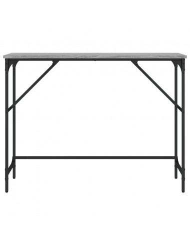 Tavolo Consolle Grigio Sonoma 100x32x75 cm in Legno Multistrato
