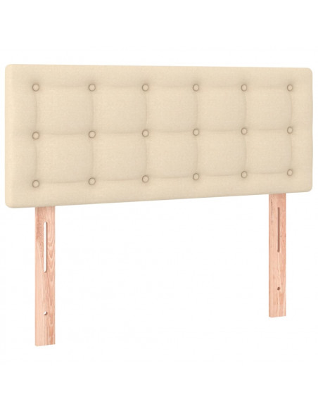 Testiera Crema 90x5x78/88 cm in Tessuto