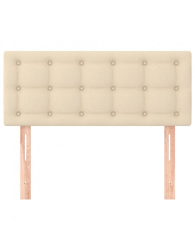 Testiera Crema 90x5x78/88 cm in Tessuto