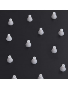 Testa Doccia a Pioggia in Acciaio Inox 25 cm Rotonda Nera