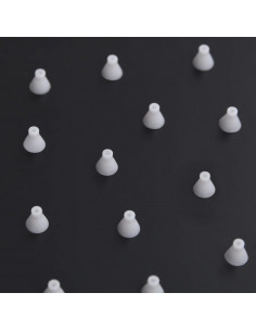 Testa Doccia a Pioggia in Acciaio Inox 40x40 cm Quadrata Nera