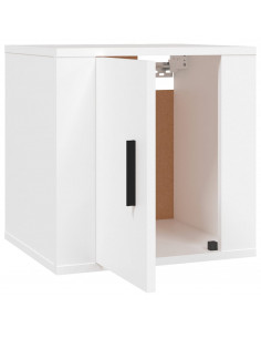 Mobili Porta TV a Parete 2 pz Bianco 40x34,5x40 cm 2