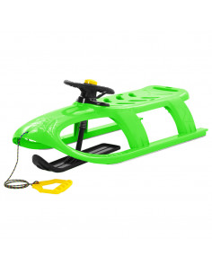 Slittino con Volante Verde 102,5x40x23 cm in Polipropilene 2