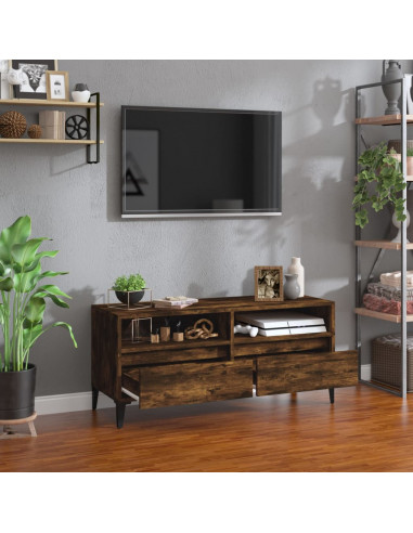 Mobile TV Rovere Fumo 100x34,5x44,5 cm in Legno Multistrato