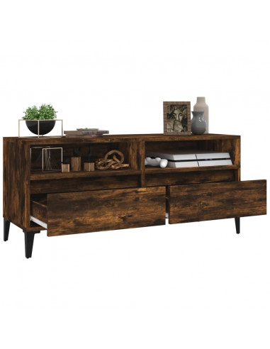 Mobile TV Rovere Fumo 100x34,5x44,5 cm in Legno Multistrato