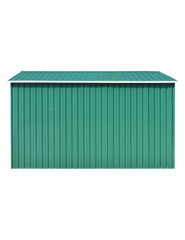 Casetta da Giardino 257x298x178 cm in Metallo Verde