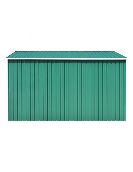 Casetta da Giardino 257x298x178 cm in Metallo Verde