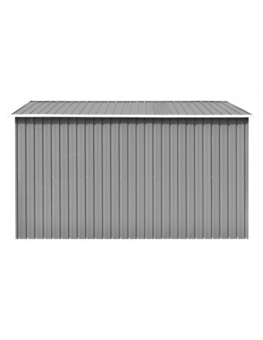 Casetta da Giardino 257x298x178 cm in Metallo Grigio
