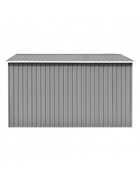 Casetta da Giardino 257x298x178 cm in Metallo Grigio