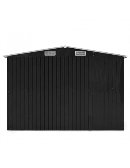 Casetta da Giardino 257x298x178 cm in Metallo Antracite