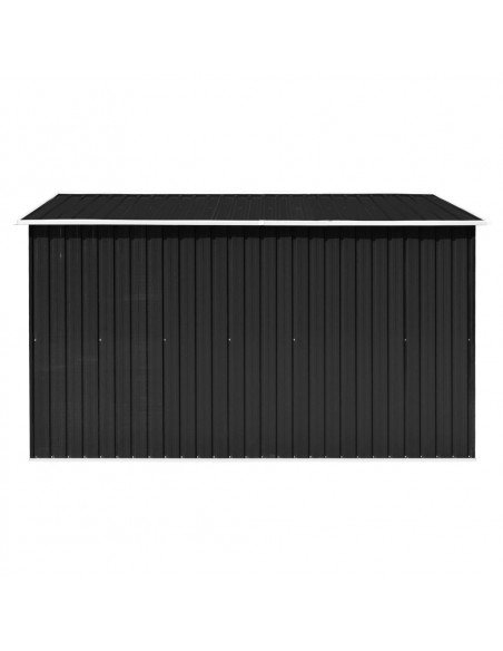 Casetta da Giardino 257x298x178 cm in Metallo Antracite