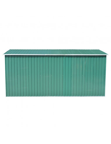 Casetta da Giardino 257x392x181 cm in Metallo Verde