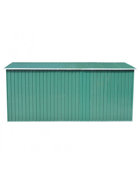 Casetta da Giardino 257x392x181 cm in Metallo Verde